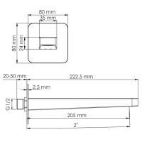 Излив для ванны 205 мм WasserKRAFT Tauber A298