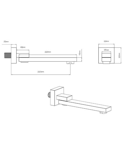 Излив для ванны 225 мм Vincea VSWS-41GM