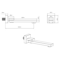 Излив для ванны 225 мм Vincea VSWS-41BG
