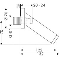 Излив для ванны 122 мм Axor Starck 10410000