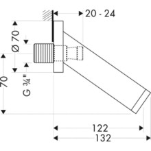 Излив для ванны 122 мм Axor Starck 10410000