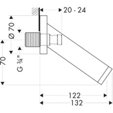 Излив для ванны 122 мм Axor Starck 10410000