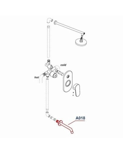 Излив для смесителя WasserKRAFT A018 Хром