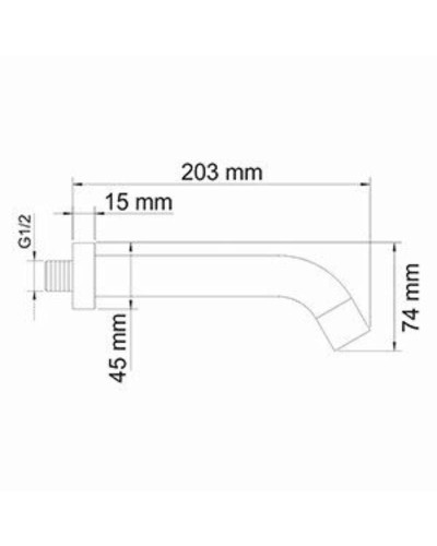 Излив для смесителя WasserKRAFT A018 Хром