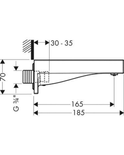 Излив для ванны Axor Starck X 10426000