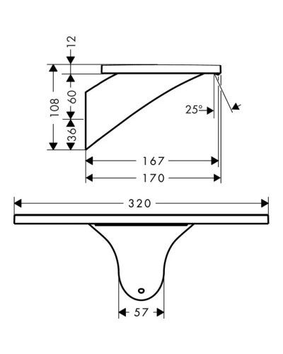 Излив для ванны 167 мм Axor Massaud 18472000