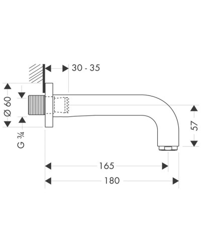 Излив 165 мм Axor Citterio 39410000