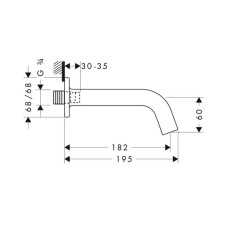 Излив для ванны Axor Citterio M 34410000