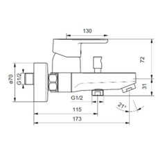Комплект смесителей (3 в 1) Ideal Standard Vito B1132AA