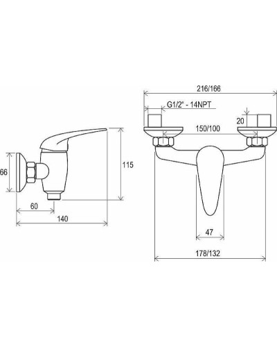 Комплект смесителей Ravak Suzan Set SN 70508019 Хром