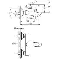 Комплект смесителей (3 в 1) Vitra Dynamic S A49152EXP
