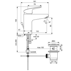 Комплект смесителей Ideal Standard Ceraflex BD001AA Хром