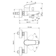 Комплект смесителей Ideal Standard Ceraflex BD001AA Хром