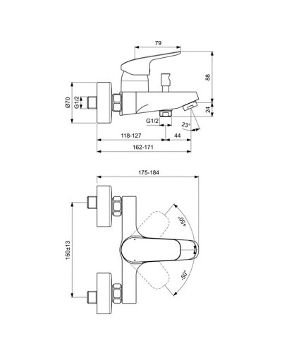 Комплект смесителей Ideal Standard Ceraflex BD001AA Хром