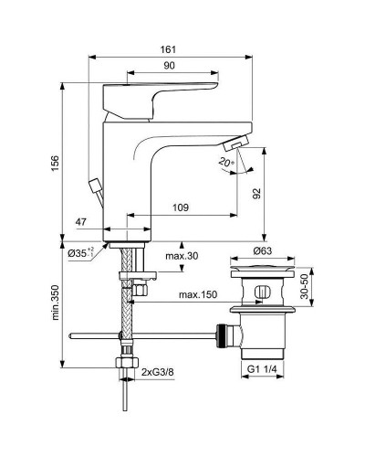 Комплект смесителей Ideal Standard Ceraplan III BD005AA Хром