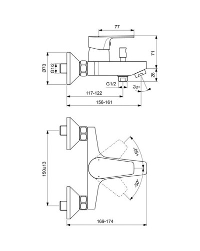 Комплект смесителей Ideal Standard Esla BC264AA Хром