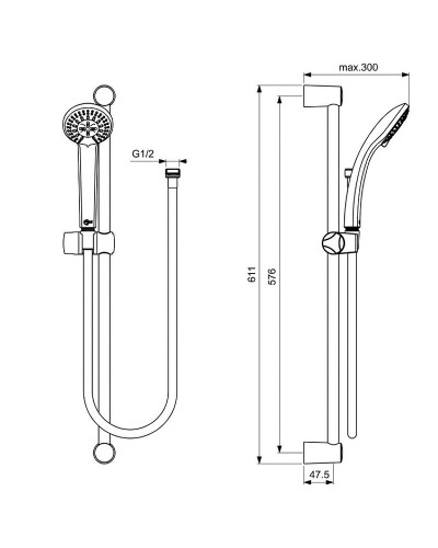 Комплект смесителей Ideal Standard Alpha BD004AA Хром