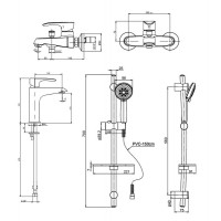 Комплект смесителей Paini Palermo PACRKIT3 Хром