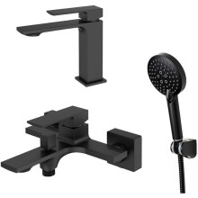 Комплект смесителей Orange Lutz M04-311b Черный матовый