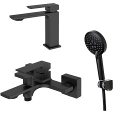 Комплект смесителей Orange Lutz M04-311b Черный матовый