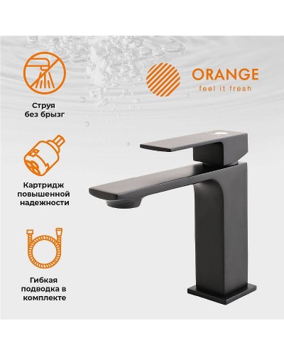 Комплект смесителей Orange Lutz M04-311b Черный матовый