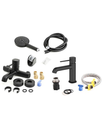 Комплект смесителей Orange Karl M05-311b Черный матовый