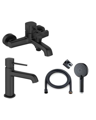 Комплект смесителей Orange Karl M05-311b Черный матовый