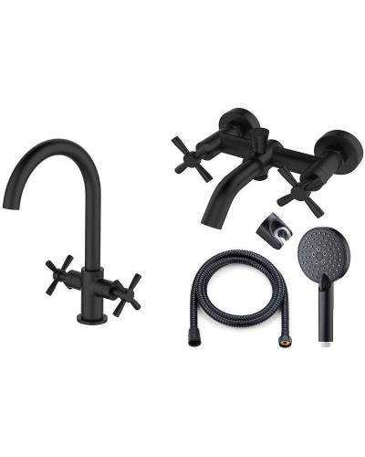 Комплект смесителей Orange Mia M34-381b Черный