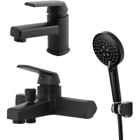 Комплект смесителей Orange OneLife P02-311b Черный