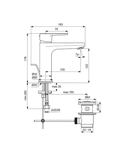 Комплект смесителей Ideal Standard Ceratherm T25 BC984AA Хром