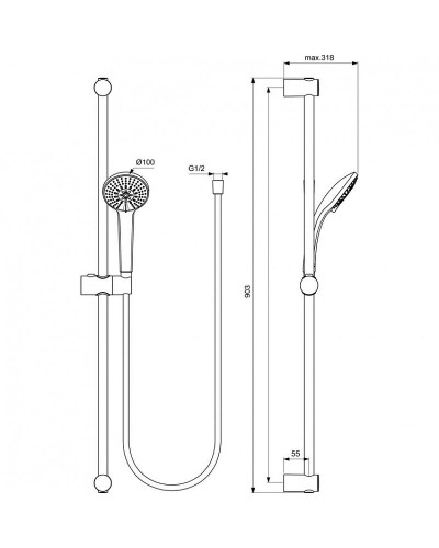 Комплект смесителей Ideal Standard Ceratherm T100 BC985AA Хром