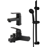 Комплект смесителей Orange OneLife P02-511B Черный матовый