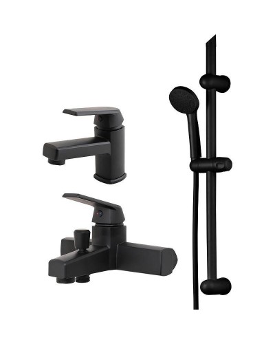 Комплект смесителей Orange OneLife P02-511B Черный матовый