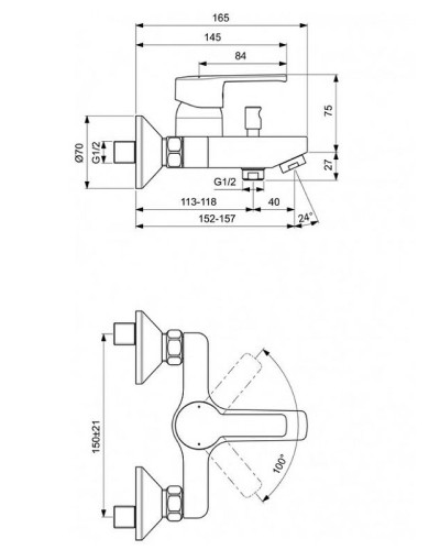Комплект смесителей Vidima Calista B1435AA Хром