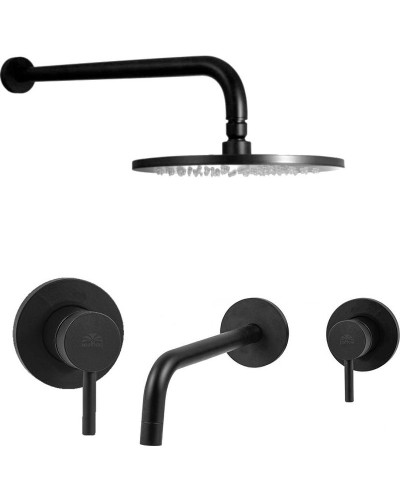 Комплект смесителей Paffoni Light KITLIG011NO006 Черный матовый