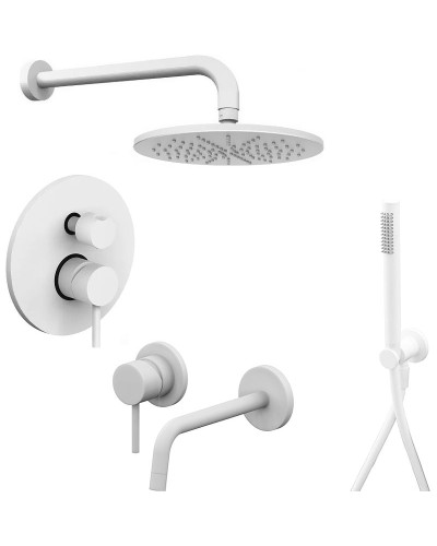 Комплект смесителей Paffoni Light KITLIG018BO006 Белый матовый