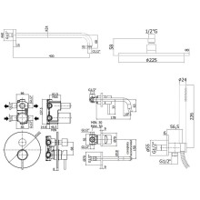 Комплект смесителей Paffoni Light KITLIG018BO006 Белый матовый