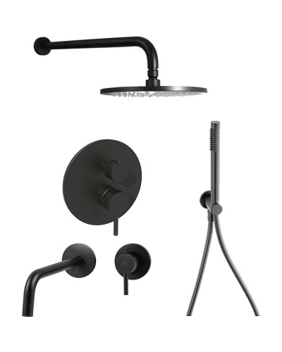 Комплект смесителей Paffoni Light KITLIG018NO006 Черный матовый