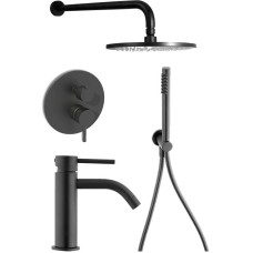 Комплект смесителей Paffoni Light KITLIG018NO071 Черный матовый