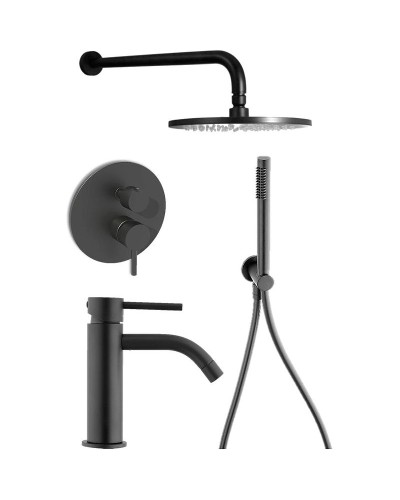 Комплект смесителей Paffoni Light KITLIG018NO071 Черный матовый