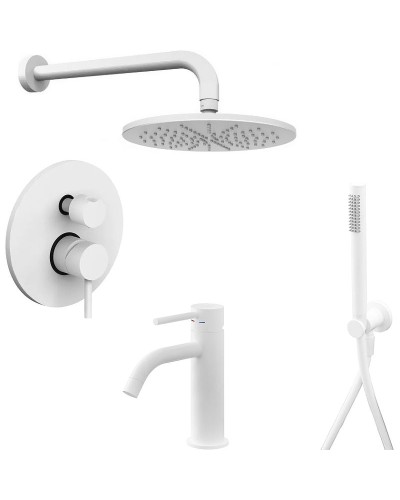 Комплект смесителей Paffoni Light KITLIG018BO071 Белый матовый