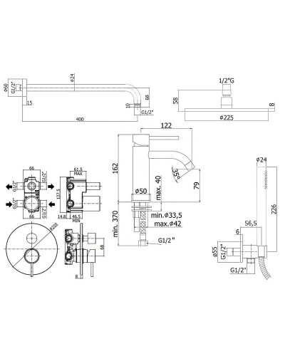Комплект смесителей Paffoni Light KITLIG018BO071 Белый матовый
