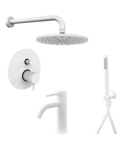 Комплект смесителей Paffoni Light KITLIG015BO071 Белый матовый