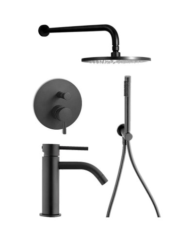 Комплект смесителей Paffoni Light KITLIG015NO071 Черный матовый