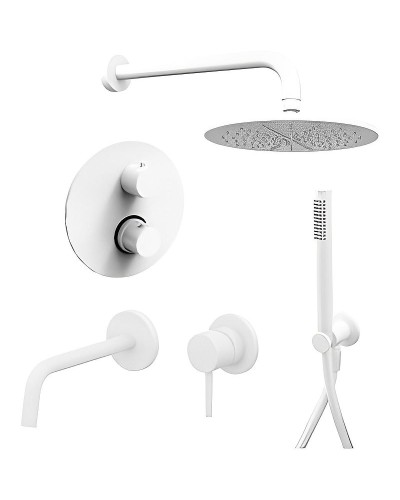 Комплект смесителей Paffoni Light KITLIQ018BO006 Белый матовый