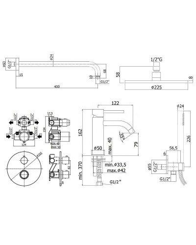 Комплект смесителей Paffoni Light KITLIQ018BO071 Белый матовый