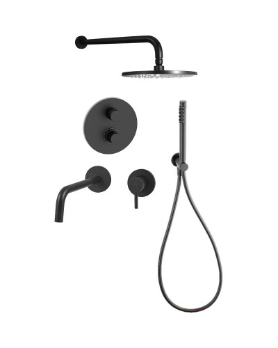 Комплект смесителей Paffoni Light KITLIQ018NO006 Черный матовый