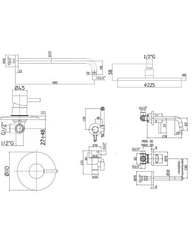 Комплект смесителей Paffoni Light KITZLIG011CR006 Хром