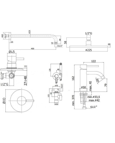 Комплект смесителей Paffoni Light KITZLIG011CR071 Хром