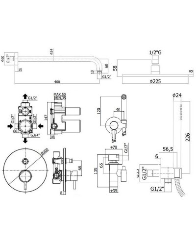 Комплект смесителей Paffoni Light KITZLIG015CR Хром
